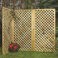 Primrose Premier Wall Trellis Privacy Panel Garden Screening Sheet 1.83m x 1.8m in Natural