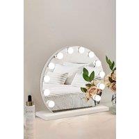 LED Light Round Hollywood Touch Screen Control Makeup Mirror Vanity Mirror For Home