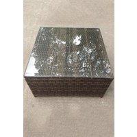 Square Rattan Coffee Tea Side Table