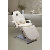 Adjustable Beige Massage Table with Angle Control for Tattoo, Spa