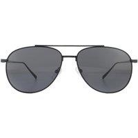 Salvatore Ferragamo Aviator Matte Black Grey Sunglasses