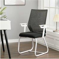 Metal Base Office Meeting Chair with Backrest and Armrest