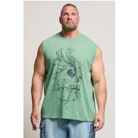 BadRhino Men's Acid Wash Skull Print Vest in Light Green | Size: 2XL