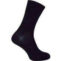 Dr.Socks Men's 3 Pair Merino Wool Ribbed Seamless Diabetic Socks for Swollen Legs in Black | Size: 4-7