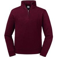 Russell Men's Authentic Quarter Zip Sweatshirt in Burgundy | Size: 4XL