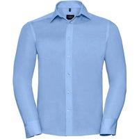 Russell Collection Men's Ultimate Tailored Long-Sleeved Shirt in Light Blue | Size: 18.5 in