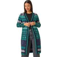 Fairisle Heart Pattern Cardigan