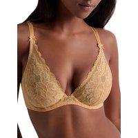 Aubade Women's Rosessence Care Triangle Plunge Bra in Yellow | Size: 30G