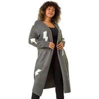 Curve Printed Longline Cardigan
