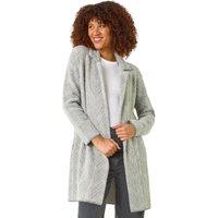 Revere Collared Knit Cardigan