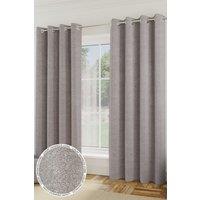 Enhanced Living Boucle SALE Readymade Curtain - On Trend, Thermal, Warm, Noise Reducing in Silver | Size: 168 cm width x 229 cm drop