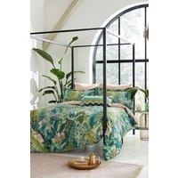 Harlequin 'Floreana Fig Leaf' Cotton Duvet Cover Set in Green | Size: King