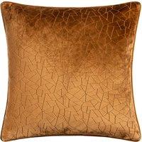 HOEM Malans Cut Velvet Piped Cushion in Bronze | Size: 45 cm x 45 cm