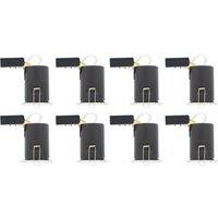 First Choice Lighting Set of 8 Fire Bathroom Downlights - Chrome IP65 Recessed Downlights in Silver