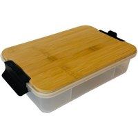 Farberware Multi-Purpose Snack Box with 7 Snack Dividers & Chopping Board Lid, 20x33cm in Brown | Size: 20x33 cm
