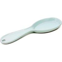 Verano Spanish Ceramics Rustic Pastel Fully Dipped Terracotta Kitchen Dining Utensil Spoon Rest (L) 27cm in Green