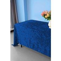 Neel Blue Diamond Velvet Rectangle Tablecloth - 90 x 156 Inch in Royal
