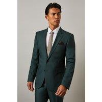 Burton Men's Dark Green Slim Fit Suit Jacket | Size: 38R