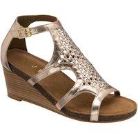 Ravel Women's 'Childers' Leather Wedge Sandals in Rose Gold | Size: 5