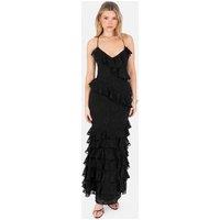 Anaya with Love Women's Floral Burnout Cami Maxi Dress in Black | Size: 14