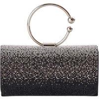 Rhinestone Evening Clutch Bag with Ring Handle