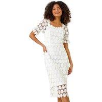 Dusk Sun Crochet Detail Midi Dress