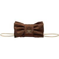 Bow Evening Clutch Bag with Sparkling Rhinestones