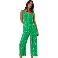 Dusk Spot Print Belted Jumpsuit