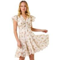 Dusk Broderie Anglaise Ruched Dress