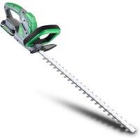 Gracious Gardens Cordless Hedge Trimmer 18V Li Ion Battery Charger & Guard Included in Green