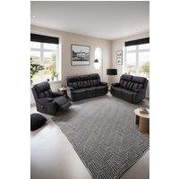 More4Homes Chester Electric Recliner Bonded Leather 1+2+3 Seater Sofa Set in Black