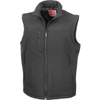 Result Men's Softshell Body Warmer in Black | Size: XL