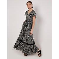 Apricot Women's Paisley Print Maxi Dress in Black | Size: 10