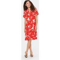 Saint Tropez Women's Eda Short Sleeve Dress in Scarlet | Size: Medium