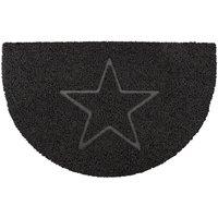 Oseasons Star Half Moon Doormat in Black | Size: 44 cm x 70 cm