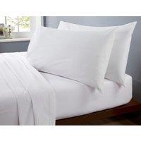 Rapport Home Flannelette Sheet Set in White | Size: Single