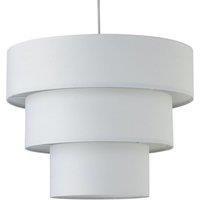 First Choice Lighting Barty - White 38cm Tiered Pendant Shade
