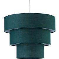 First Choice Lighting Barty - Dark Green 38cm Tiered Pendant Shade