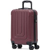 Flight Knight 55x30x20cm Cabin Carry Bag Hard Shell Suitcase 100+ Airline Approved in Burgundy