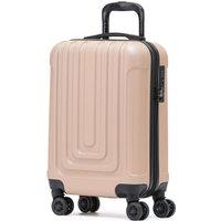 Flight Knight 55x30x20cm Cabin Carry Bag Hard Shell Suitcase 100+ Airline Approved in Light Beige