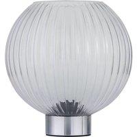 First Choice Lighting Betchley - Battery Operated Chrome Lamp with Clear Glass in Silver
