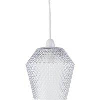 First Choice Lighting Porter - Clear Textured Glass Easy Fit Pendant Shade
