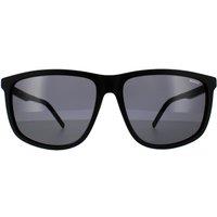 HUGO Men's Rectangle Matte Black Grey Sunglasses