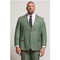 BadRhino Men's Textured Suit Jacket in Green | Size: 52R