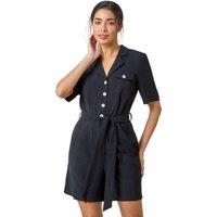 Textured Tie Waist Playsuit