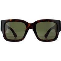 Gucci Women's Square Havana with Green & Red Green GG1663S in Brown