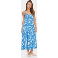 Saint Tropez Women's Eda Spaghetti Straps A-line Midi Dress in Baby Blue | Size: Medium