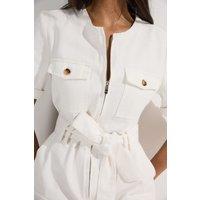 Denim Cargo Pocket Belted Playsuit