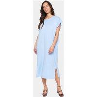 Saint Tropez Women's MilaSZ Round Neck Short Sleeve Dress in Baby Blue | Size: Medium