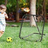 HOMCOM Angle Adjustable Rebounder Net Goal Training Set Football, Baseball in Black | Size: Standard